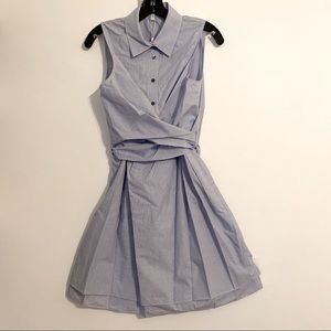 Derek Lam 10 crosby cotton tie ruffle 2 in 1 dress